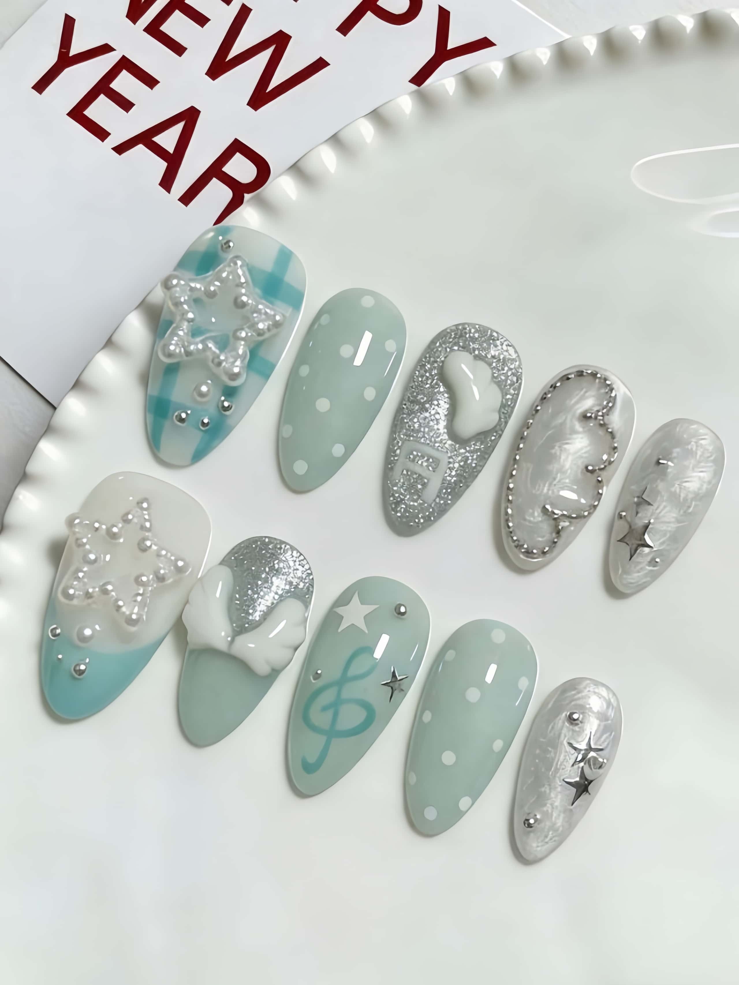Lifestyle Of Japanese - 10 piezas de puntas de uñas