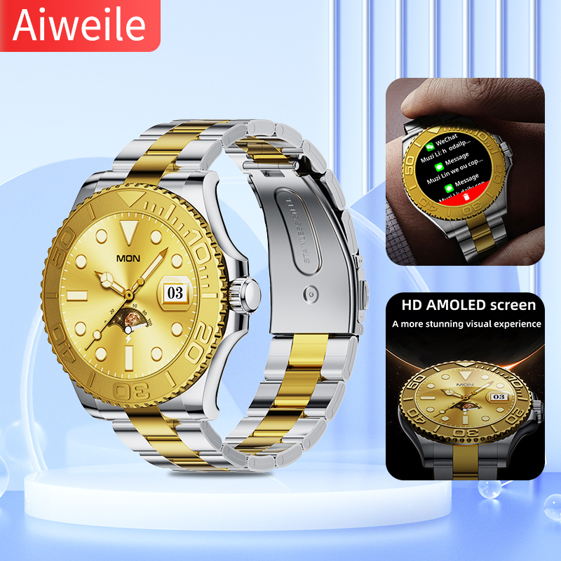 Japanese Man Lifestyle - Aiweile-reloj inteligente AW46 para hombre, nuevo