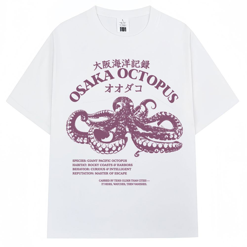 Japanese Man Lifestyle - Camiseta estilo japonés Osaka Octopus para