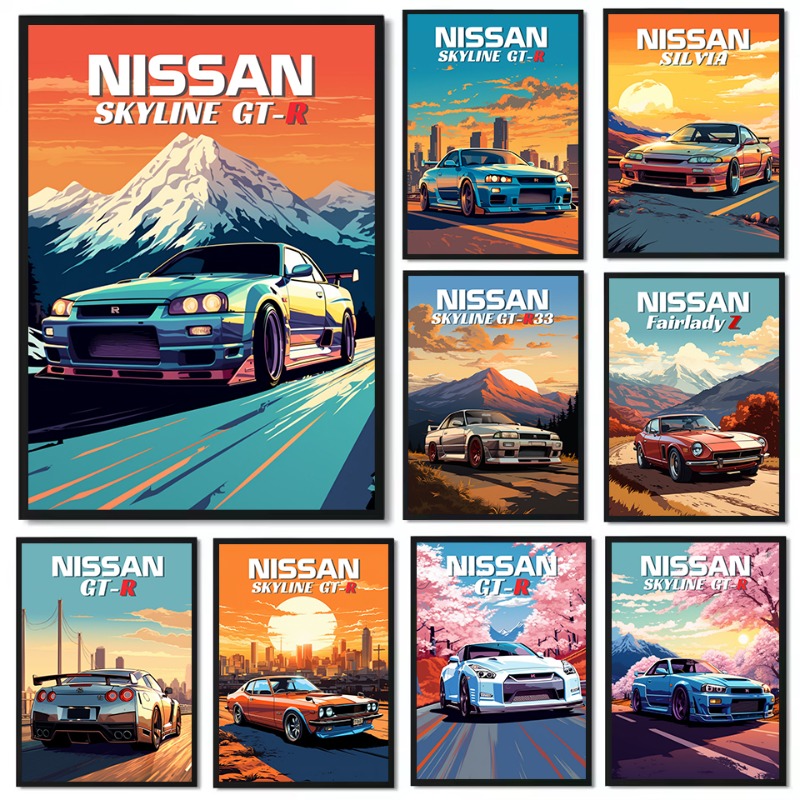 Póster Retro de coche deportiv - Lifestyle Of Japanese reseña y precio