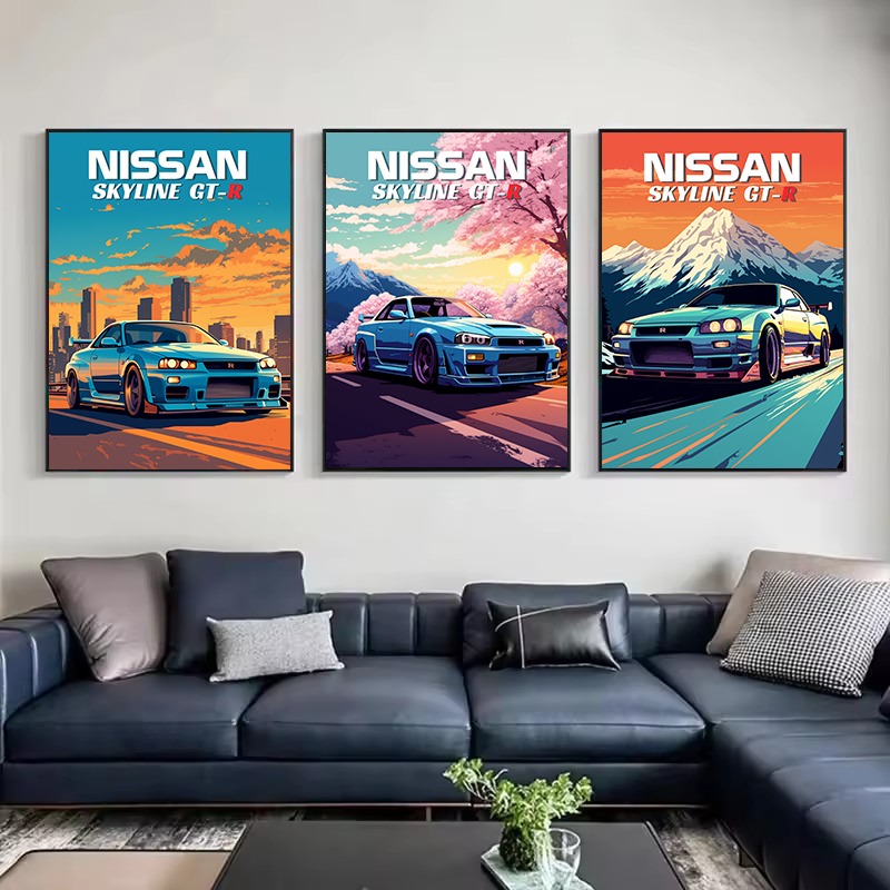 Póster Retro de coche deportiv - Lifestyle Of Japanese reseña y precio