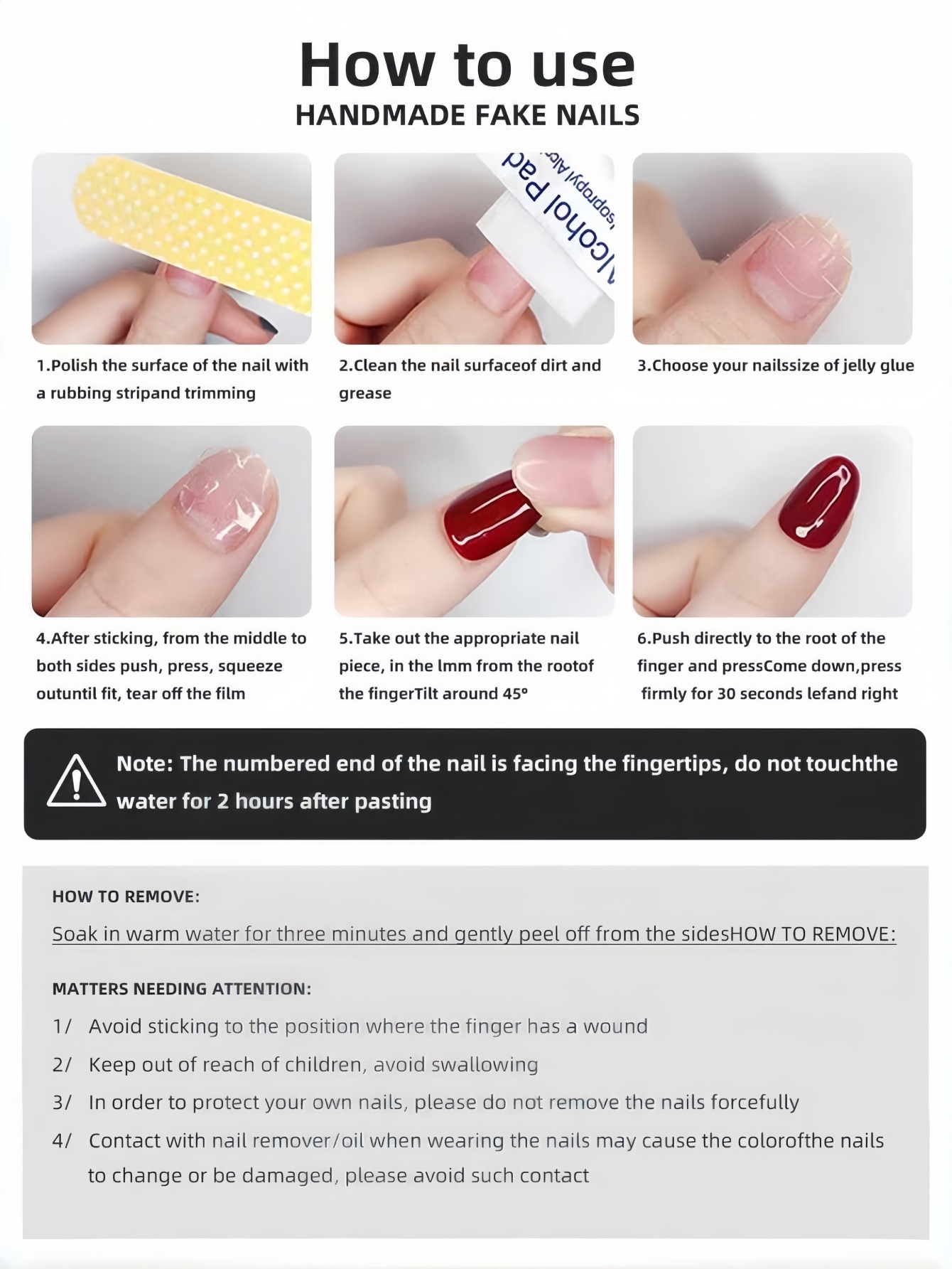 10 piezas de puntas de uñas po - Lifestyle Of Japanese reseña y precio